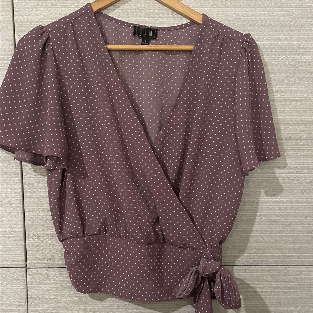 BLU Women's Purple Polka Dot Top